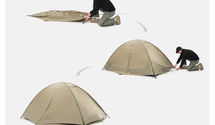 Naturehike 4 Seasons Giling PRO Hiking Tent Easy Setup Dome Tent Outdoor Camping Portable Equipment Mountaineering Tent Ultralight Backpacking Tent