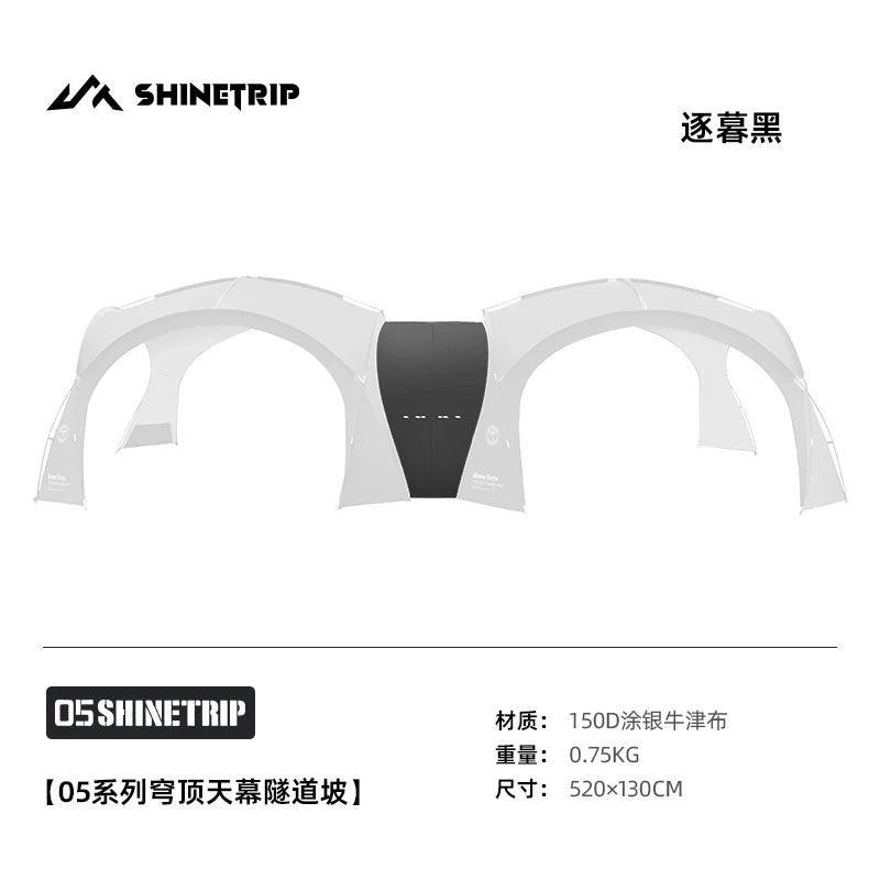 Outdoor Camping Bib Mesh Tent Accessories ShineTrip Silver-Coated Waterproof Customizable Modular Tent System Dome Shelter Parts