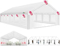 20x40 Party Tent Heavy Duty, Galvanized Wedding Tent, Event Shelter for Parties, Outdoor with Removable Sidewall & Built-in San