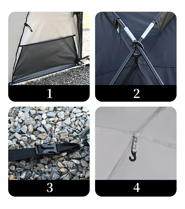 Outdoor Camping Bib Mesh Tent Accessories ShineTrip Silver-Coated Waterproof Customizable Modular Tent System Dome Shelter Parts