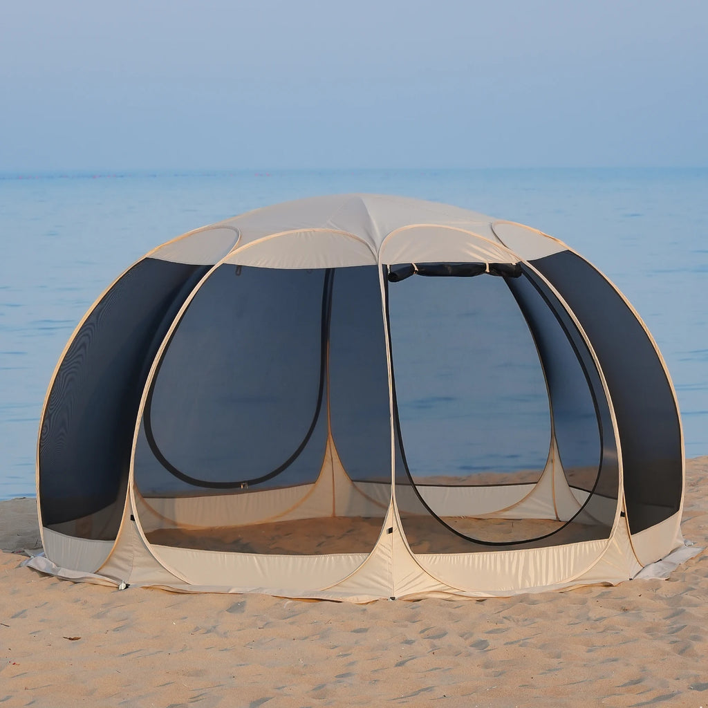 Portable Screen House Tent with Mosquito Net 6-8 Person Camping Backyard Patio & Protection Outdoor Shelter Suitable for family