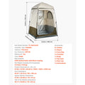 SucceBuy Camping Shower Tent 1 Room Foldable Privacy Tent Changing Room with Ground Stakes Ropes Carry Bag and Crossbar
