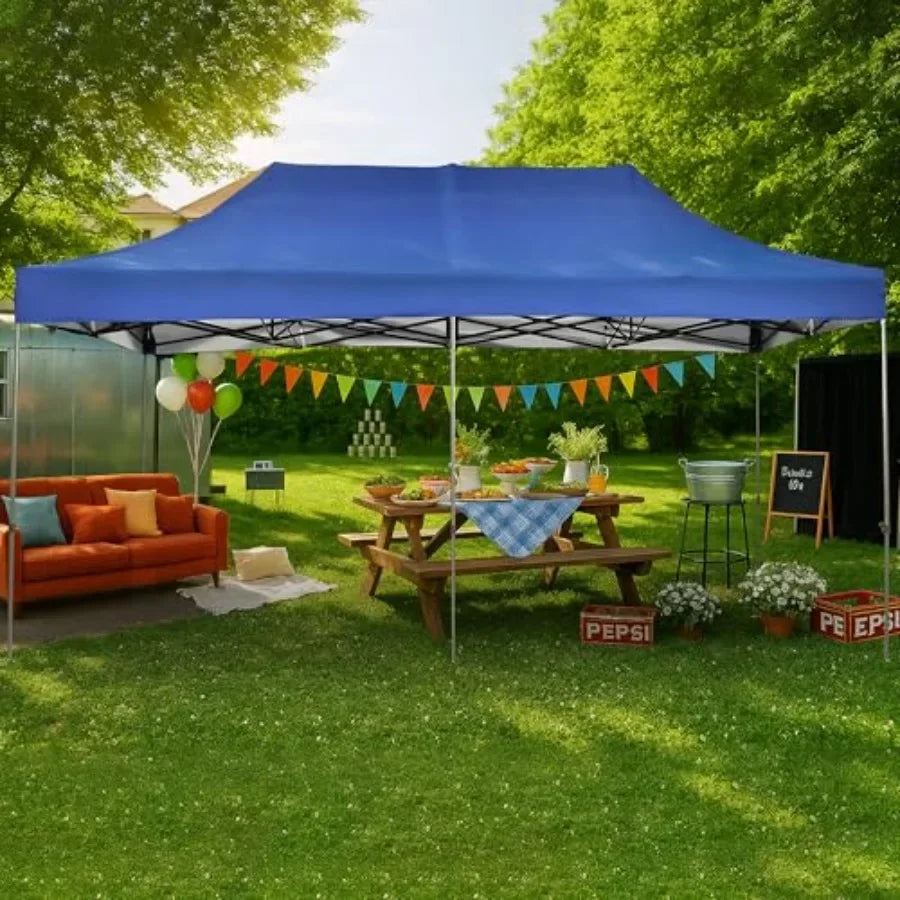 10x20 Feet Pop up  Tent Folding Heavy Duty Height Adjustable Shelter Gazebos with Wheeled Bag