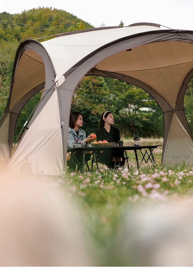 MOUNTAINHIKER 8-10 Person Outdoor Camping Dome Tents Light Luxury Round Gazebo Big Canopy Large Awning Pergola House