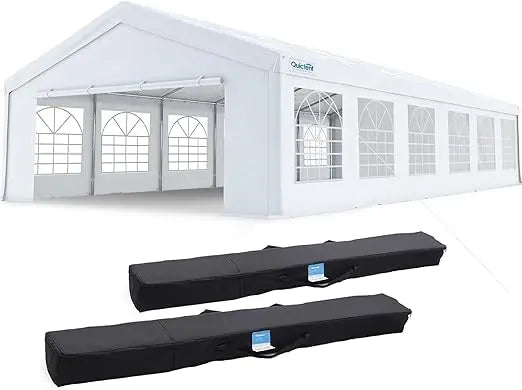 Tente de fête 20x40, auvent extérieur robuste, abri pour événements de mariage, barbecue, tentes de mariage pour fêtes avec sacs de rangement (C