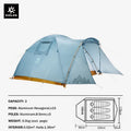 KAILAS STAR NIGHT III Tent Hiking Ultralight 3-4 Person Double Layer Windproof Outdoor Camping Waterproof Tourist Tent KT2203213