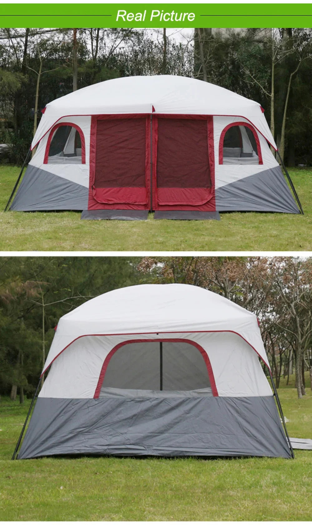 8 10 12 Person Large Family Camping Tent Waterproof Outdoor Cabin Shelter for Spacious Group Camping Events Marquee