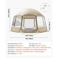 SucceBuy Pop up Bubble Tent Waterproof & UV-Resistant Clear Camping Tent Shelter Outdoor Garden Dome Igloo Tents with Windows