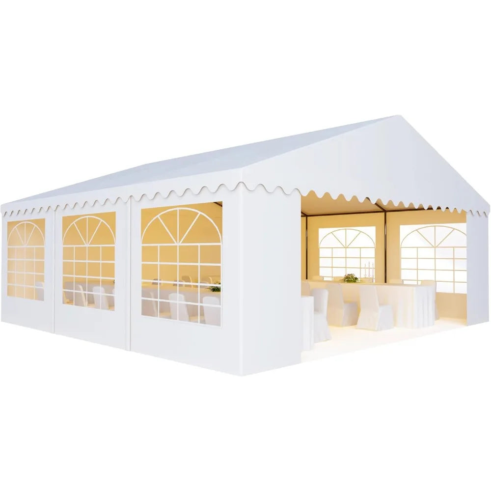 Party Tent 20x20 ft Heavy Duty Canopy Shelter for Wedding Event Fair with Fire Retardant Roof with Sidewalls