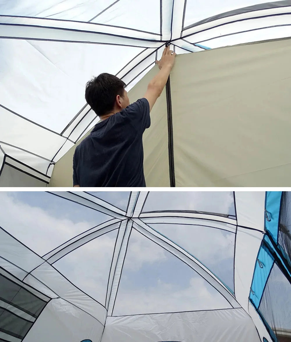 8 10 12 Person Large Family Camping Tent Waterproof Outdoor Cabin Shelter for Spacious Group Camping Events Marquee