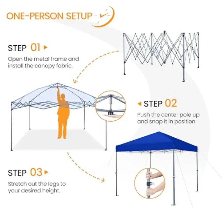Pop Up  Easy Set-up Tent Portable Outdoor   Tent Commercial Gazebo with Wheeled Carry Bag 4 Sandbags for Home Party Outdoor Act