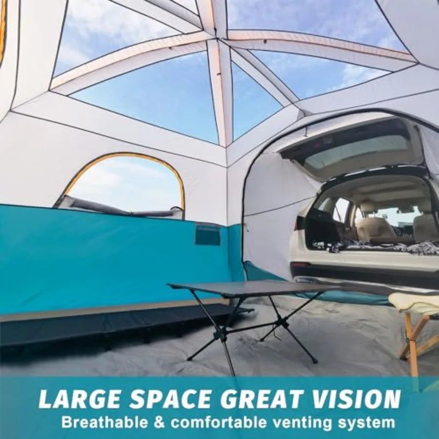 SUV Tent for Camping, 6-Person SUV Tailgate Tent - Easy Set Up with Rainfly, 10'x9'x78in H