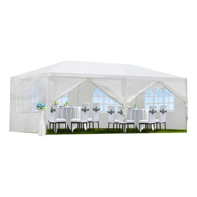 10x20 ft Outdoor Wedding Canopy Tent with 6 Removable Sides Gazebo for Events