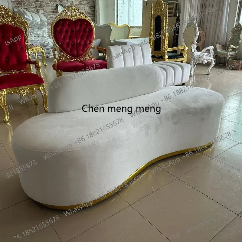 M183 Manufacturer customizes special-shaped fabric sofa office reception sofa living room light luxury wedding sofa