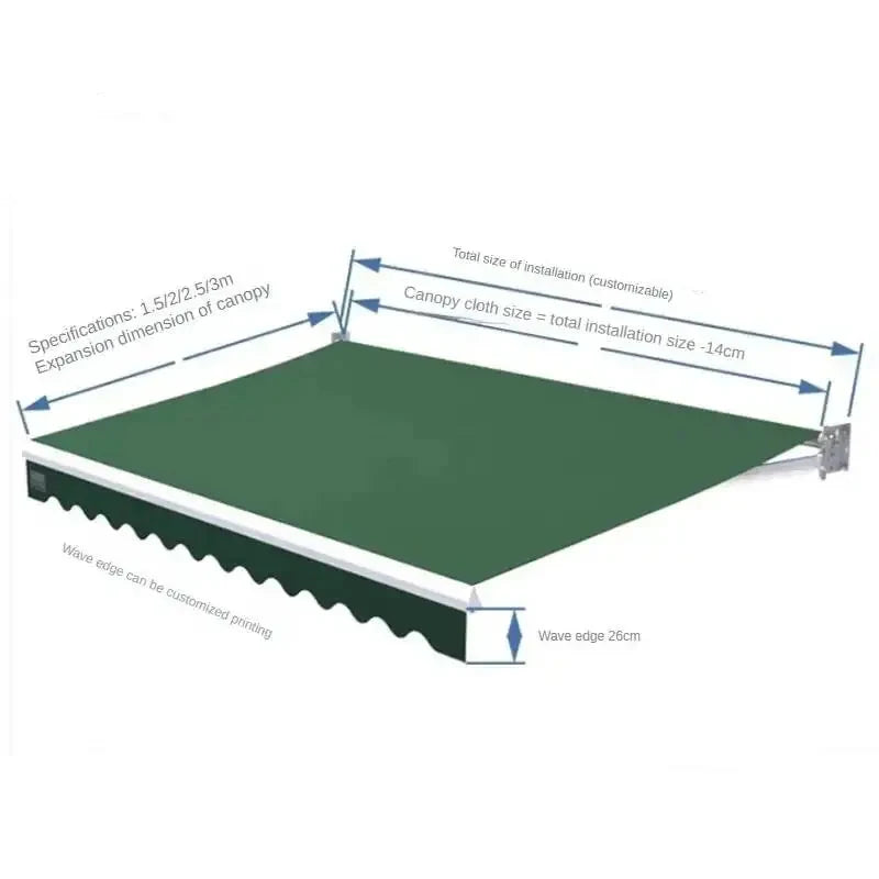 Outdoor Retractable Gazebos Electric Hand-cranked Sun Protection and Rain Protection Canopy Creative Courtyard Balcony Tents ZZ