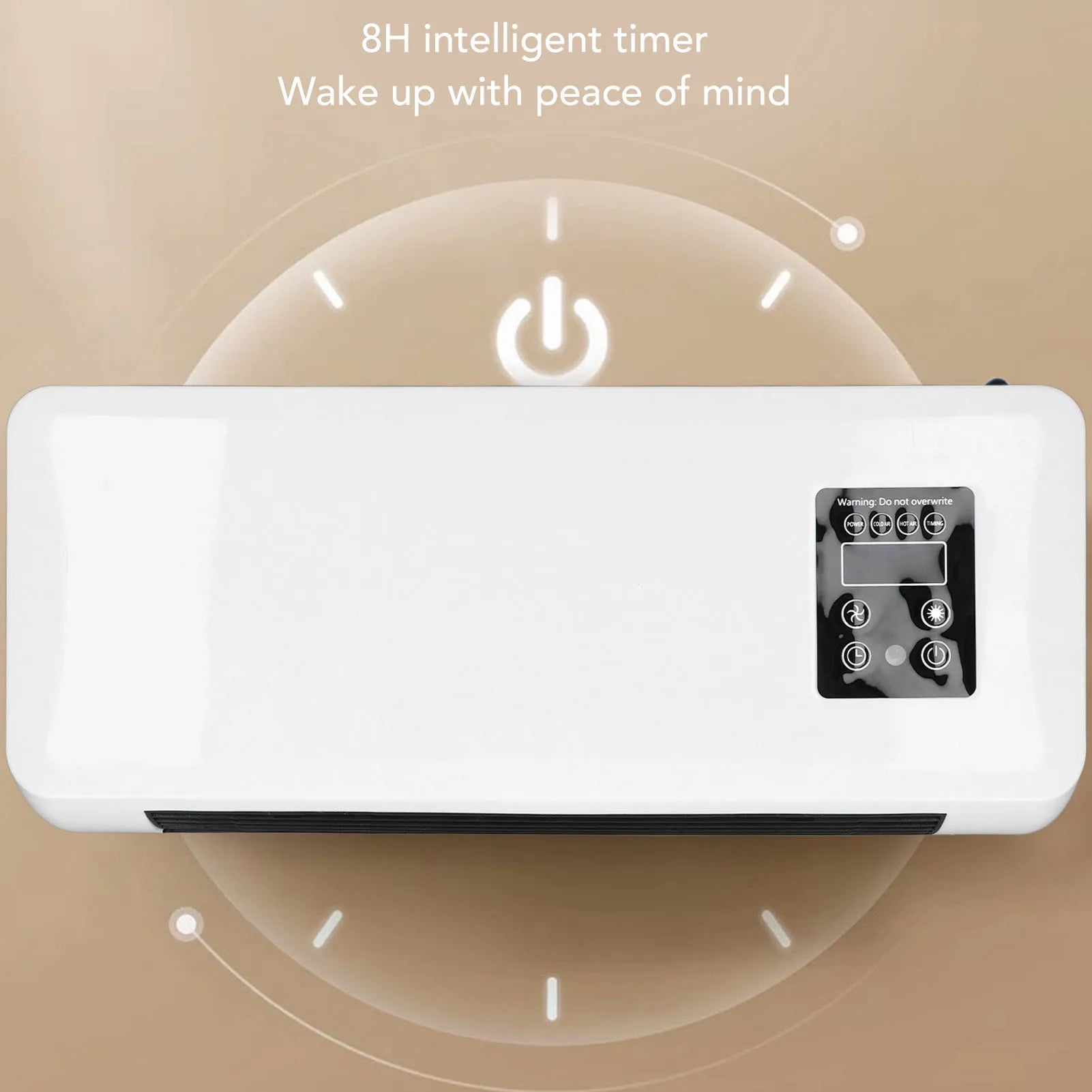 Wall Mounted Conditioner Heater Adjustable Wall Mount Portable Conditioner  Fast Heating Energy Saving for Bedroom