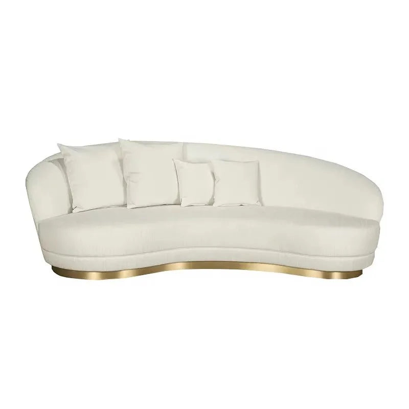 Simple clubhouse reception creative special-shaped light luxury beauty salon clothing store curved sofa