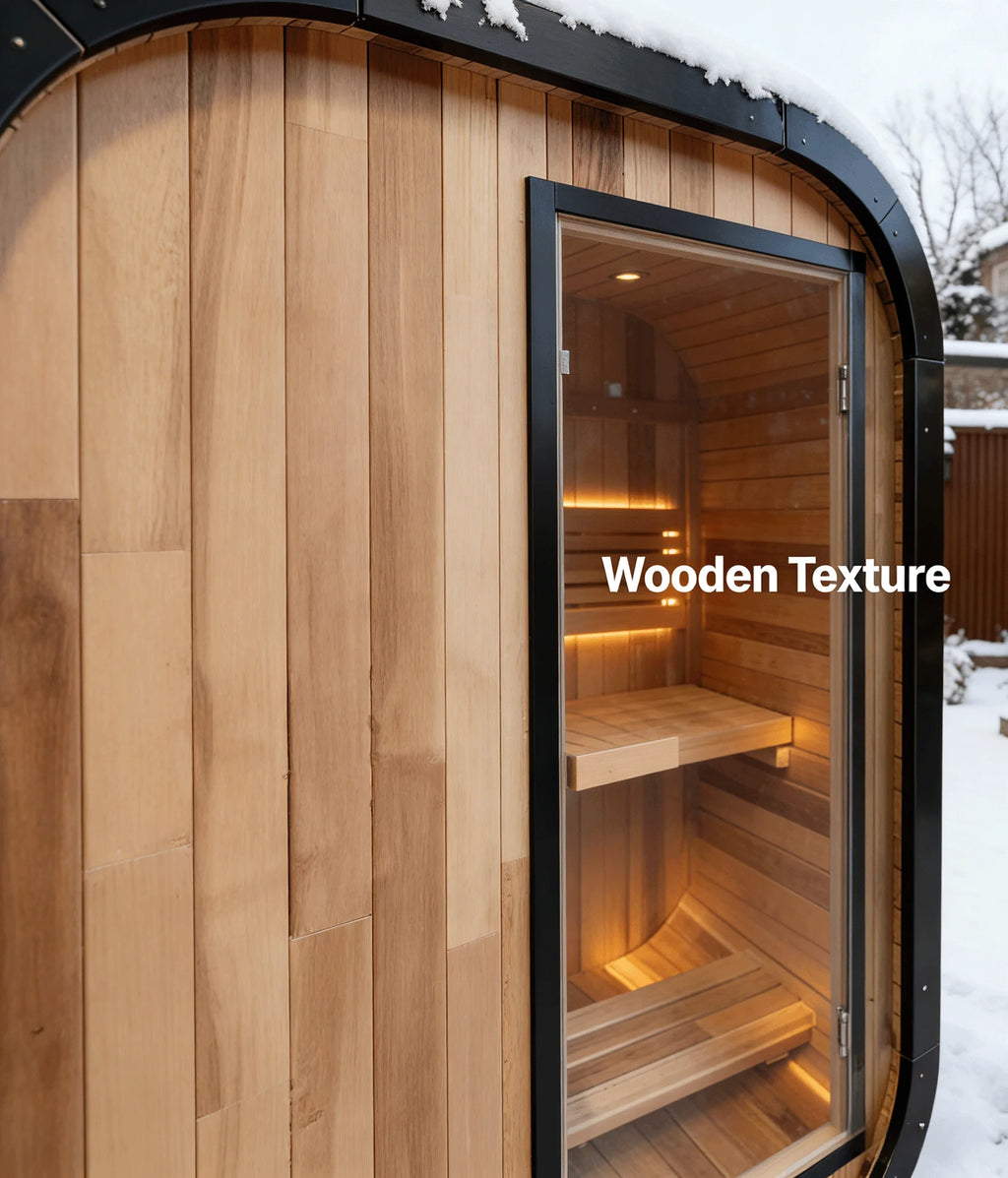 Sauna panoramique extérieur sur mesure, cabine de vapeur ronde, anti-corrosion, anti-fissuration, durable, chauffage intégré, spa à domicile