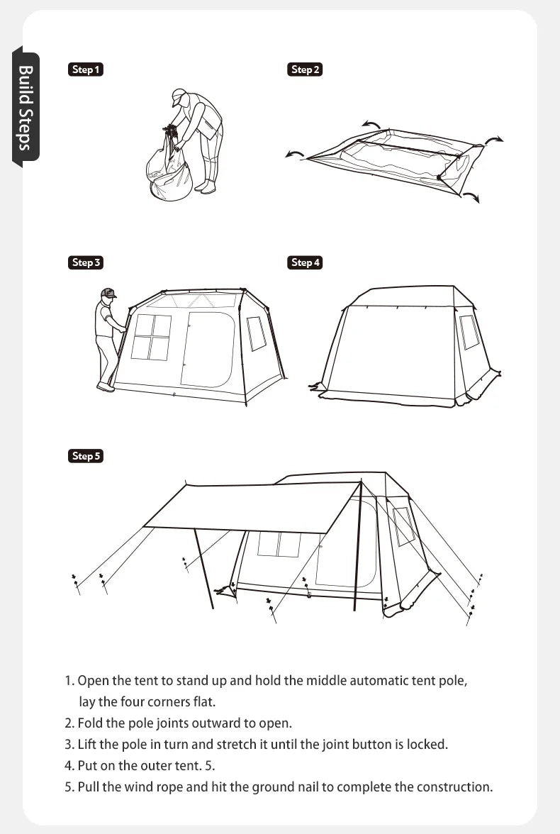 Naturehike Village 6.0 The Second Generation Quick Open Tent Family Automatic Tent for Camping Outdoor
