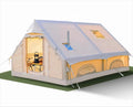 Portable Outdoor Waterproof Four Seasons Family Camping Tent 8-10 People Oxford Fabric Fashion Rooftop Travel Inflatable Triple