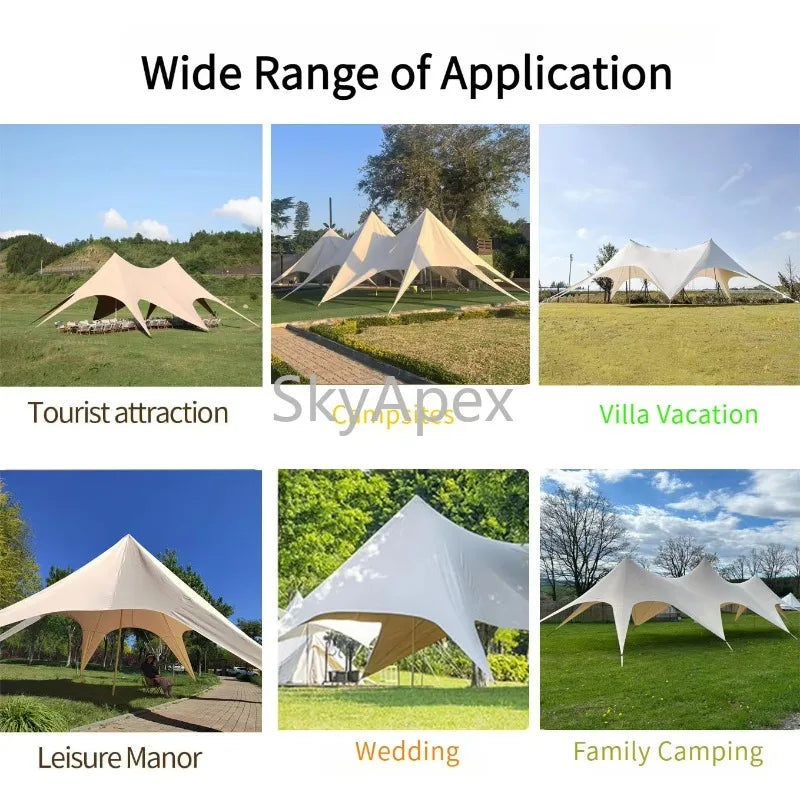 Tente de réception extérieure robuste, résistante aux UV, imperméable et coupe-vent, 10m, 15m, 20m, pour mariages et événements