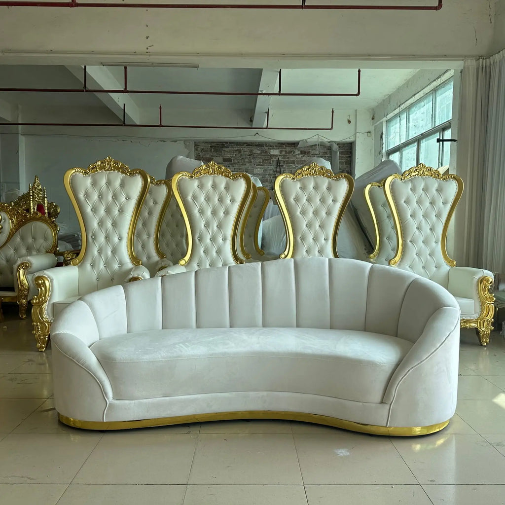 M183 Studio hotel banquet sofa wedding bride and groom exclusive sofa for bedroom living room Soft velvet cushion sofa Customiza