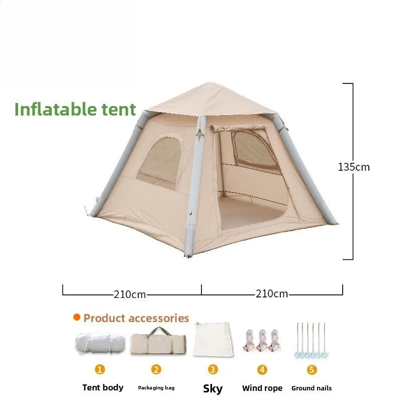 Outdoor Inflatable Tent Windproof Rainproof Camping Dome Quick Open One Piece Bulk Buy Tent Camping Tente Carpas Para Camping