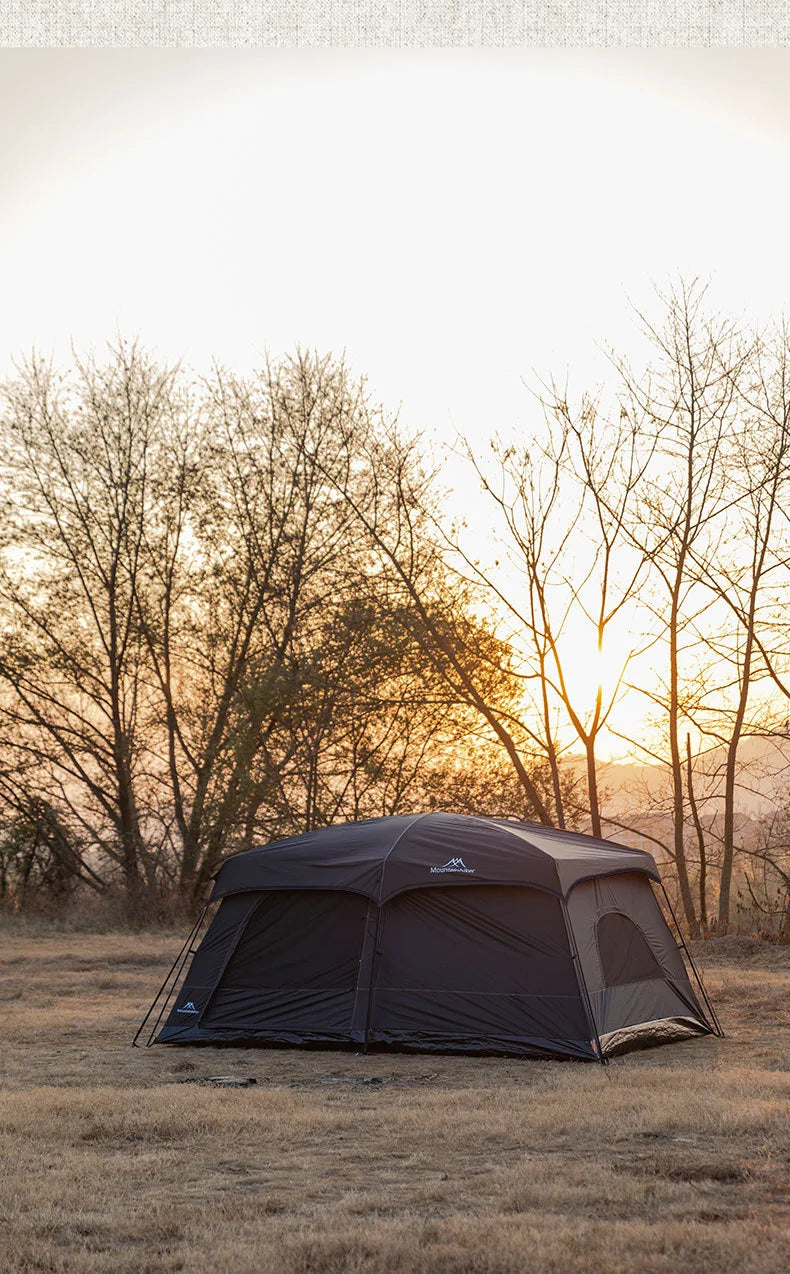 MOUNTAINHIKER Camping Family luxury Tent 3-12 Person Double Layers Oversize 2 Rooms Thickened Rainproof Outdoor Tour Equipment
