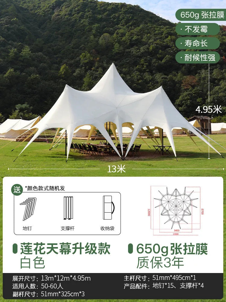Tente de réception extérieure robuste, résistante aux UV, imperméable et coupe-vent, 10m, 15m, 20m, pour mariages et événements
