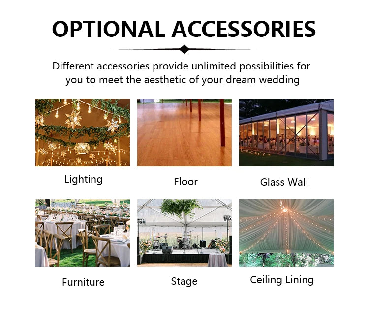 Luxury White Big Large Marquee Tipi Tents 100 150 200 300 500 People Outdoor Party Wedding Tent