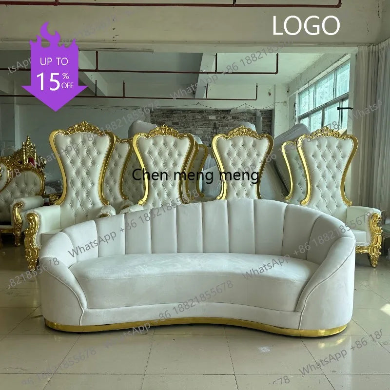 M183 Studio hotel banquet sofa wedding bride and groom exclusive sofa for bedroom living room Soft velvet cushion sofa Customiza