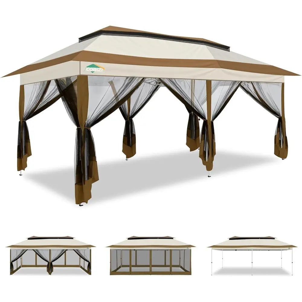 12x20 up Tent - Gazebo, Party Tents or Parties, Carpas para iestas, Large Outdoor up Patio Sned Gazebos, Shelter Tents with Net