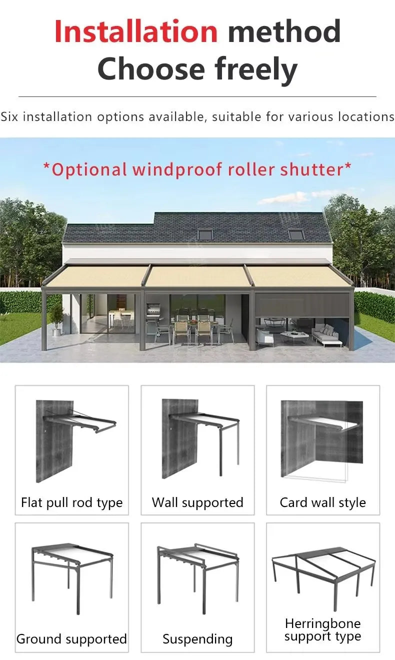 Wholesale Canopy Gazebo Outdoor Garden Patio Wooden Pergola for Backyard Use Retractable Canopy Pergola