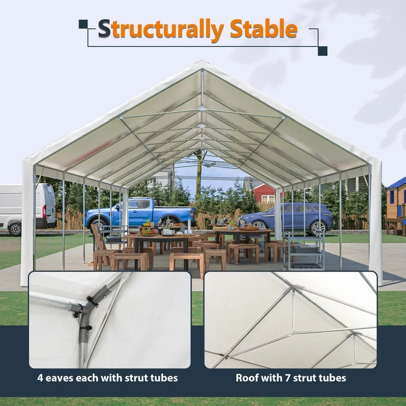 Heavy Duty 20x40FT Outdoor Party Tent with Removable Sidewalls, Carry Bags, Ideal for Weddings, Events, Camping, Patio, and Garden Use