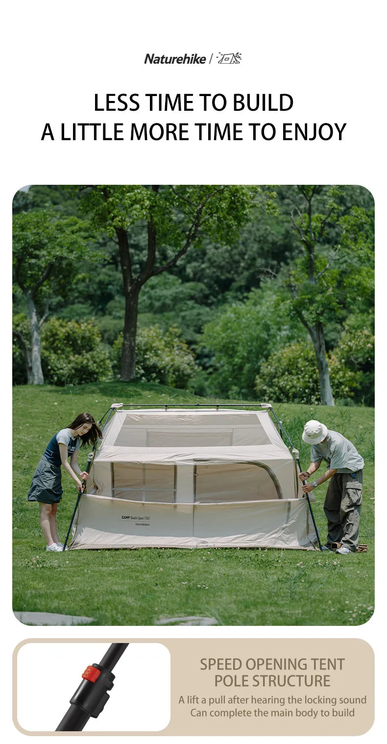 Naturehike Village 6.0 The Second Generation Quick Open Tent Family Automatic Tent for Camping Outdoor