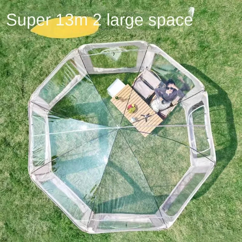 New Star Tent Transparent Bubble House Sun Room 4-10 Person PVC Courtyard Restaurant Shed Camping Supplies Outdoor Camping