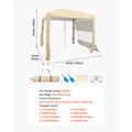 SucceBuy Beach Cabana 8 x 8 ft Adjustable Height Portable UPF 50+ Protection with Side Wall Sand Pockets for Family & Friends