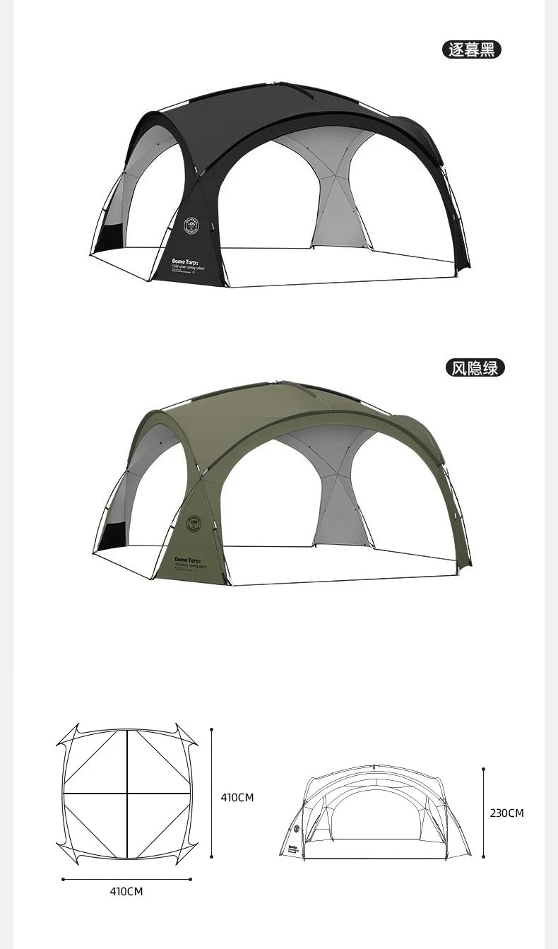 Outdoor Camping Bib Mesh Tent Accessories ShineTrip Silver-Coated Waterproof Customizable Modular Tent System Dome Shelter Parts