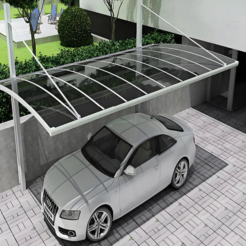 Membrane Structure Carport，Tensile Fabric Parking Shelter for Factory Commercial Use, Custom Size Sun Rain Canopy
