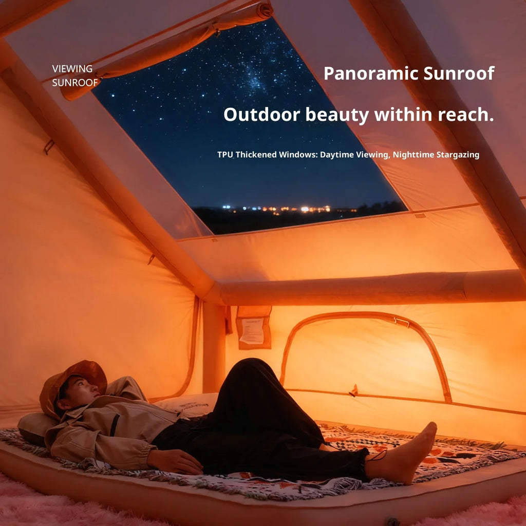 Mountainhiker Outdoor Camping Inflatable Tent Portable Folding Fully Automatic Rainproof Tourism 12 ㎡ Family House