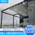 Outdoor Foldable Automatically Retractable Roof Awning for Restaurant Patio Garden Courtyard Retractable Canopy Pergola