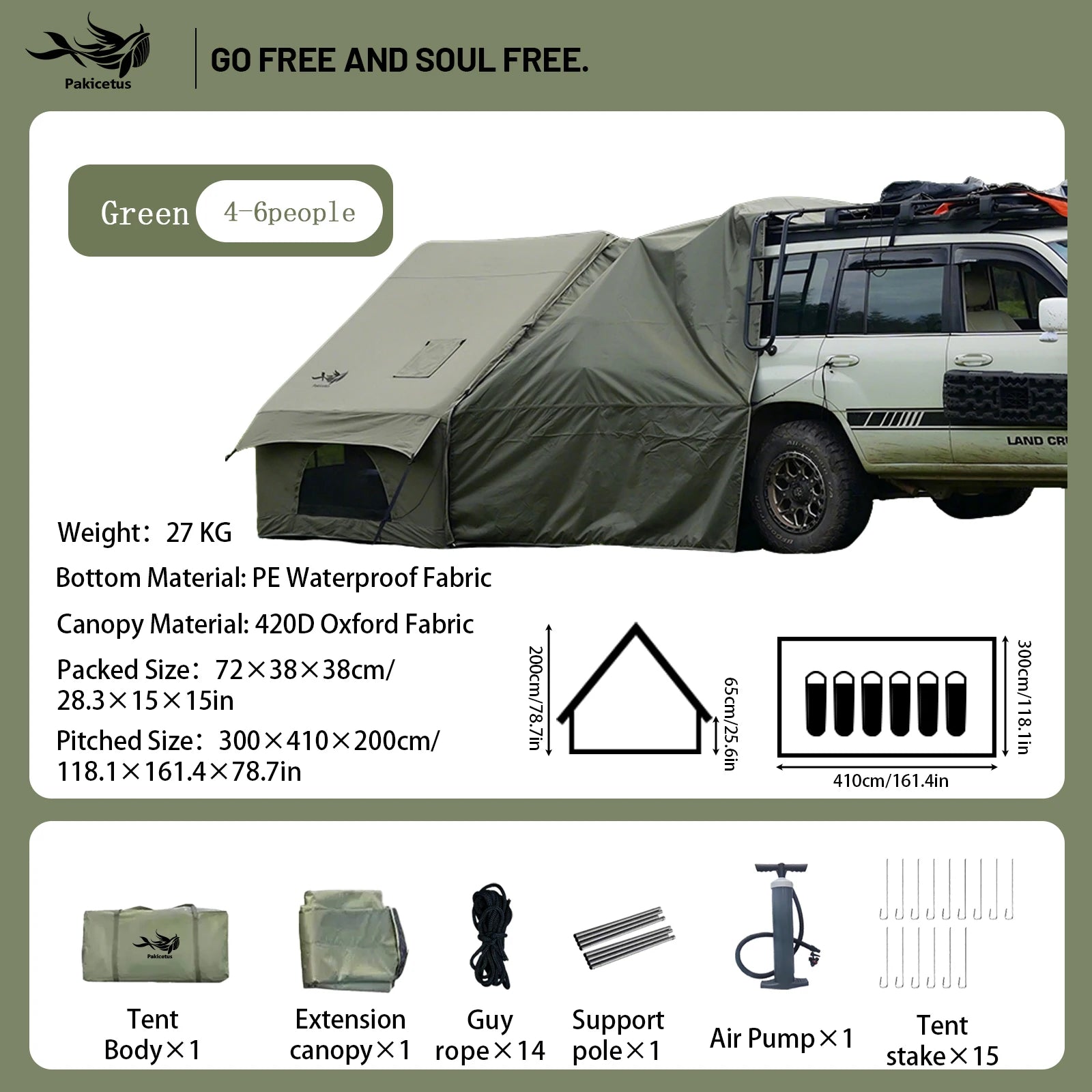 Large Inflatable Camping Tent with Skylight, Quick Air-Flow & Breathable Mesh Design, Summer Glamping Hot Tents for Ca