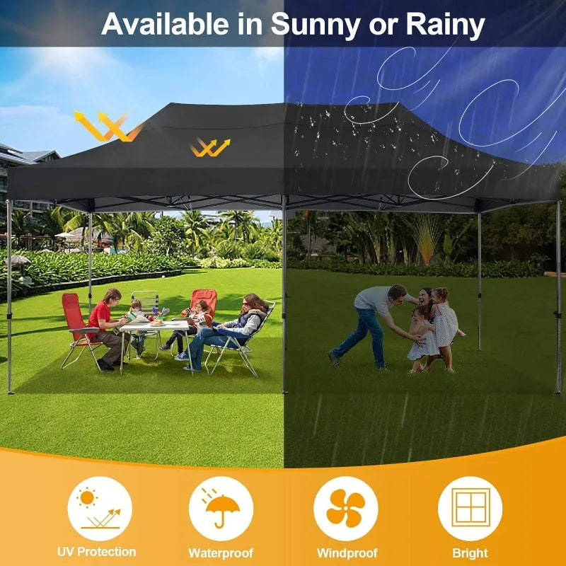 Gazing Pavilion Sunshade Carport  Waterproof  Automatic Folding Carport Tent Suitable for Outdoor Parties Events and Car Shelter