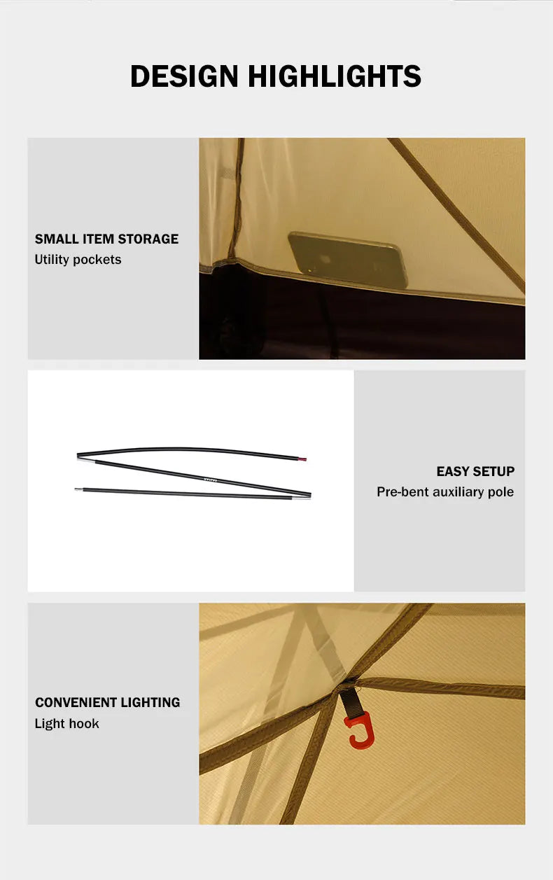 KAILAS New STRATUS Tent Ultralight Backpacking 2 Person Double Layer Waterproof Windproof Camping Hiking Survival Tent KT2503102