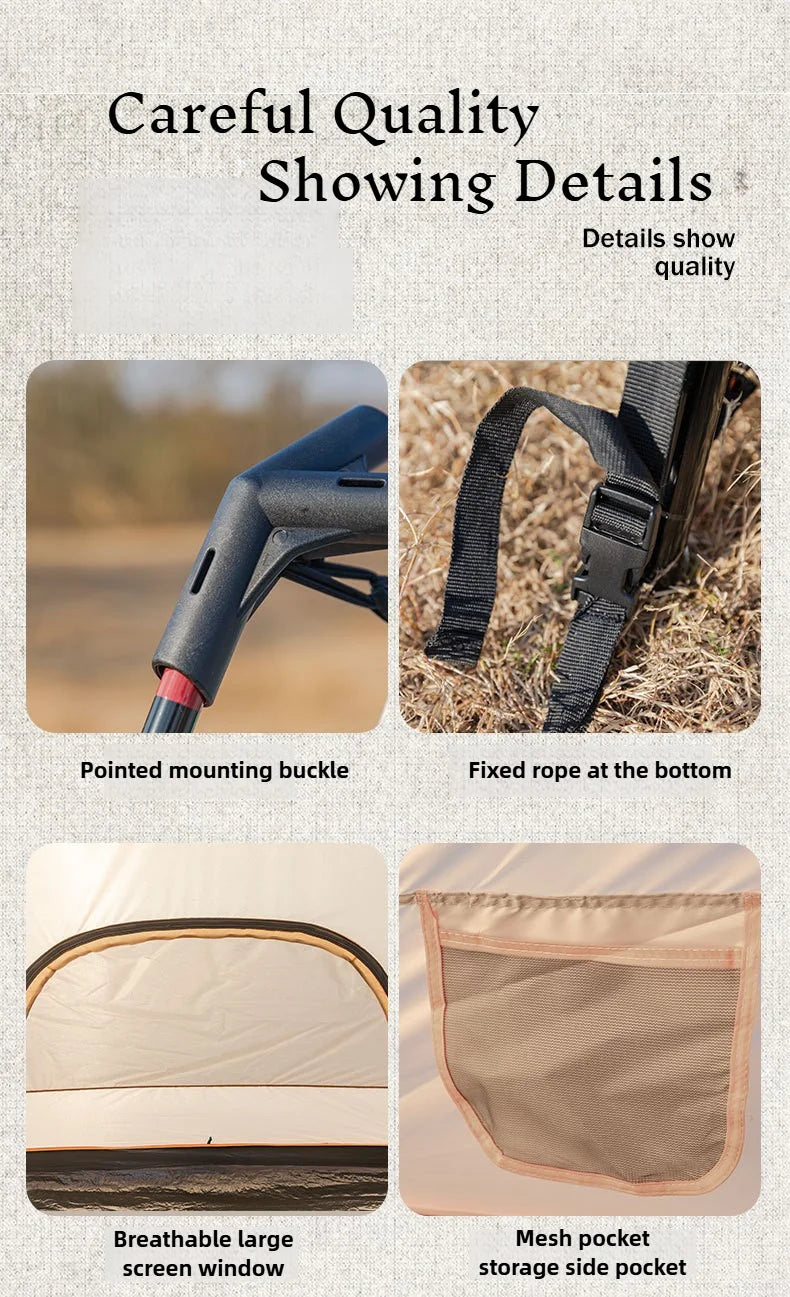 MOUNTAINHIKER Camping Family luxury Tent 3-12 Person Double Layers Oversize 2 Rooms Thickened Rainproof Outdoor Tour Equipment