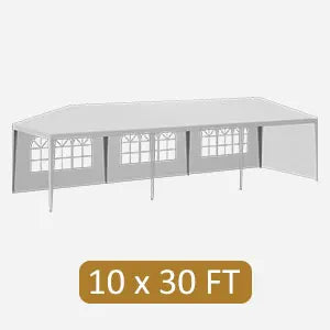 10'x30' Outdoor Party Tent Heavy Duty Large Backyard Canopy Tent Cater Party Favor Supplies Patio Gazebo for Outdoor Events