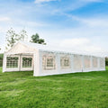 20x40ft Heavy Duty Party Tent Removable Sidewalls 2 Roll-up Doors 4 Storage Bags Outdoor Wedding Canopy White, Customized