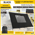 Car Side Tent Blackout with Mesh Windows Waterproof UV Protection Mounted Awning for Outdoor Camping Portable Shelter Easy Setup
