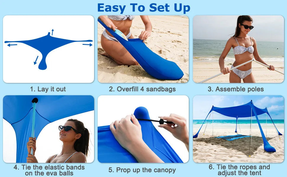 Camping Picnic Fishing Tent Outdoor Lawn Beach Leica Canopy Tent Portable Lawn Outdoor Sun Protection Cooling Large Size