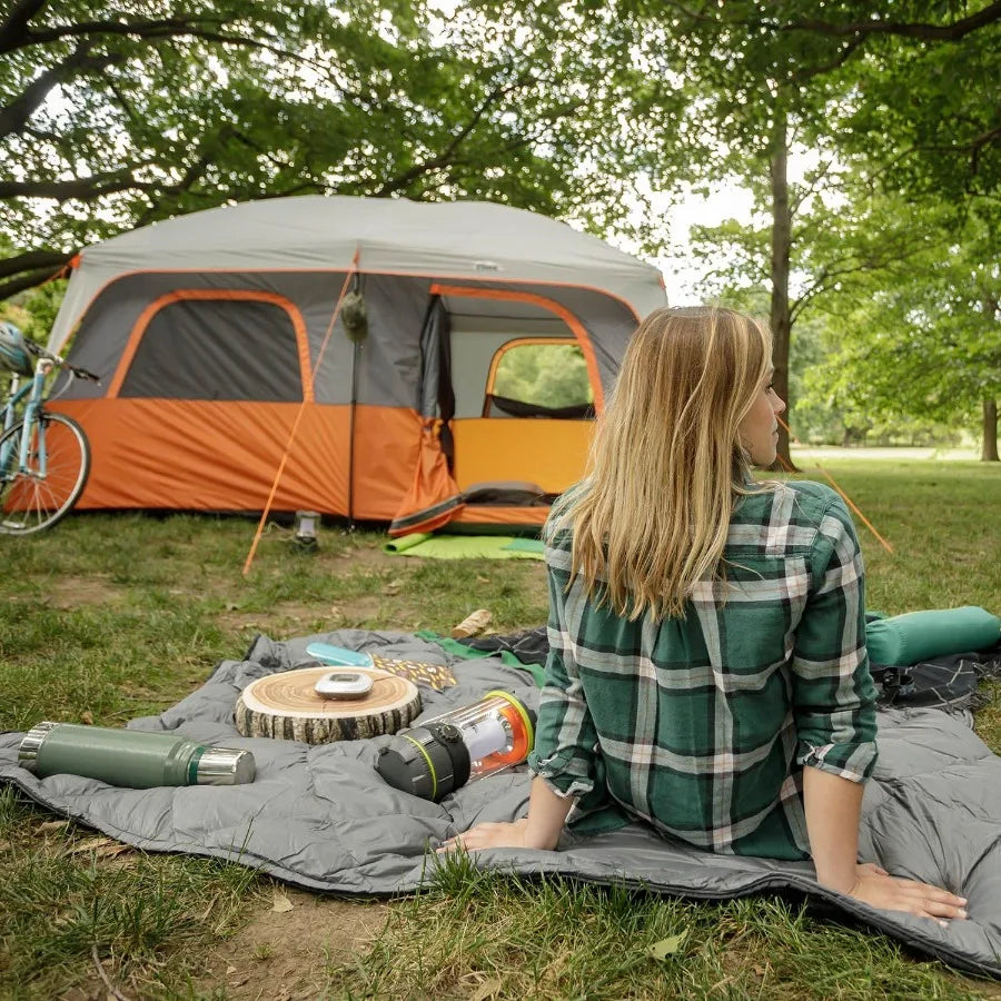 Tent for Family Camping 10 Person/ 11 Person/ 12 Person Large Multi Room Cabin Tents for Car Camping and Outdoor Adventures